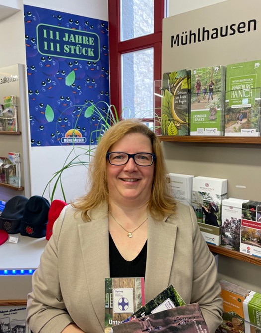 Cindy Michael, Touristikerin in Mühlhausen Cindy Michael, Touristikerin in Mühlhausen © Cindy Michael, Touristikerin in Mühlhausen, Foto: Heidrun Kuhlmann