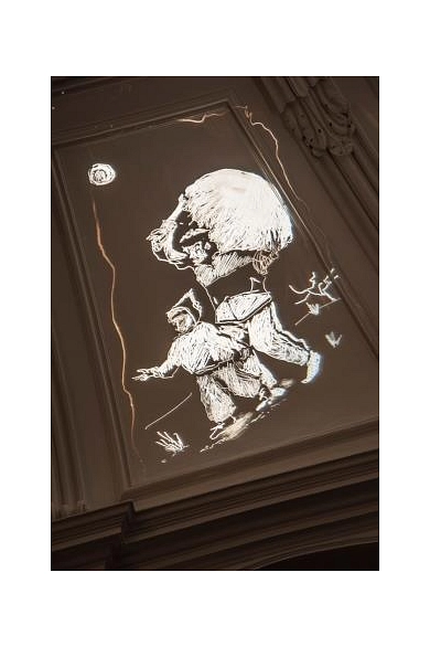 Lichtzeichnung in der Kirche Hehlen&nbsp;&copy;&nbsp;Nikola Dicke
